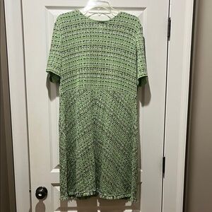 Misook Green Textured Midi Dress